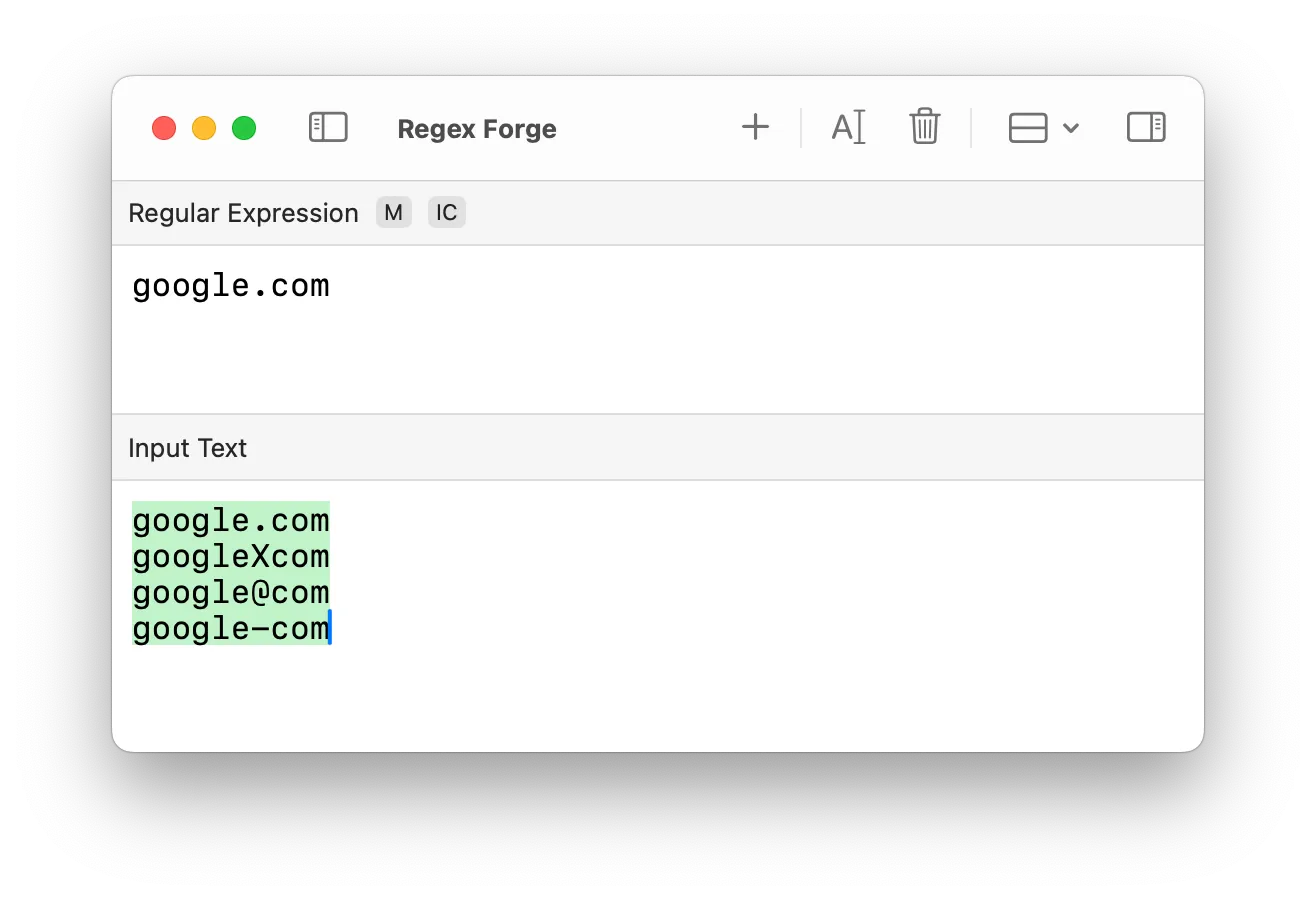 Unescaped special character